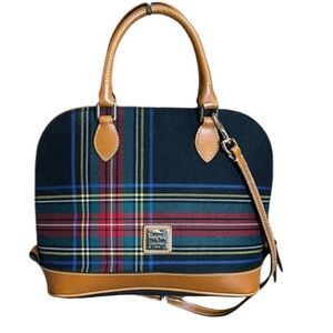 Dooney & Bourke Zip Zip Tartan Plaid Satchel